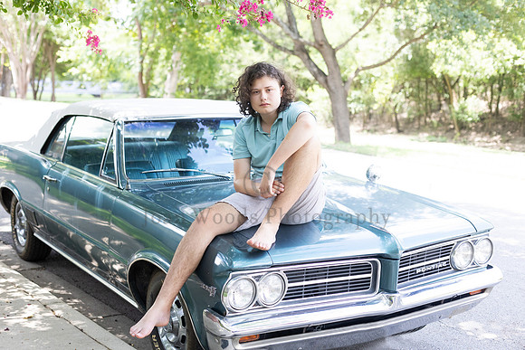 San Antonio Senior Guy with Classic Car