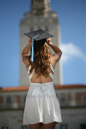 senior girl showing off cap and tassel