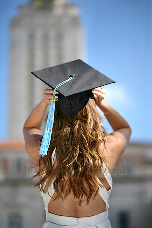 Senor girl showing off Cap and tassel