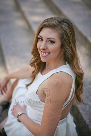 senior on steps