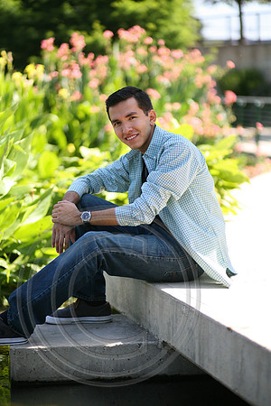 Casual senior boy portrait
