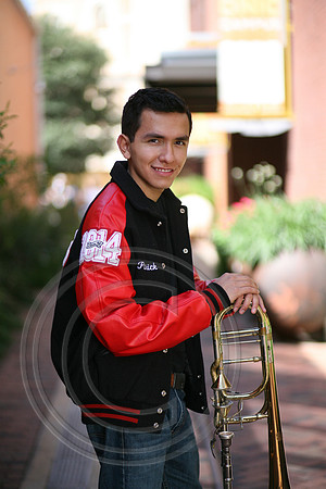 Churchill High School Senior Band portrait with Trombone