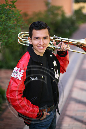 Churchill HS Letterman and Trombone Portrait